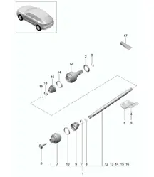 Antriebswelle 95B.1 Macan 2014-18