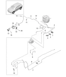 Bremsleitung / Vorderachse - VORNE - 95B.1 Macan 2014-18