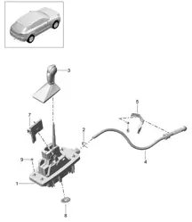 Palanca selectora - PDK - 95B.1 Macan 2014-18