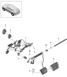 Bremspedal 95B.1 Macan 2014-18