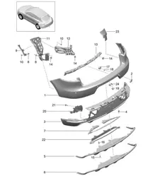 Heckstoßstange 95B.1 Macan 2014-18