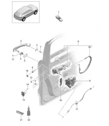 Door handles / Door lock  - FRONT - 95B.1 Macan 2014-18