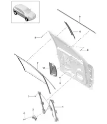 Lève-vitre portes - AVANT - 95B.1 Macan 2014-18