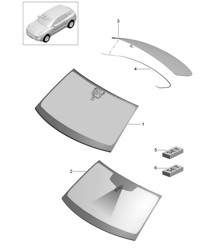 Pare-brise / Lunette arrière 95B.1 Macan >> 2016