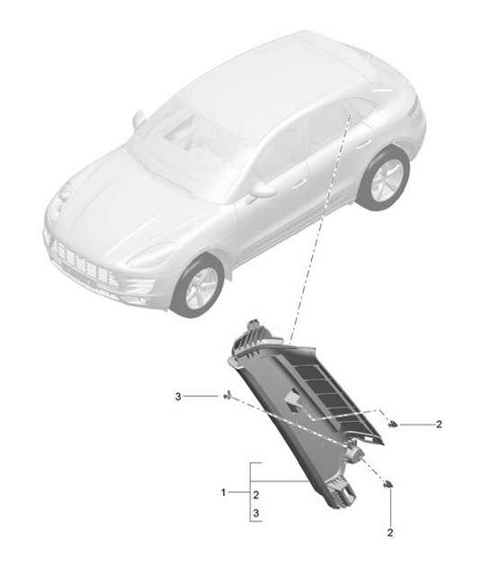 C-Säulenverkleidung - OBEN - 95B.1 Macan 2014-18