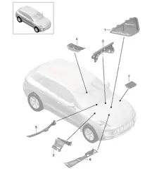 Amortiguador / Parte delantera / Tapa 95B.1 Macan 2014-18