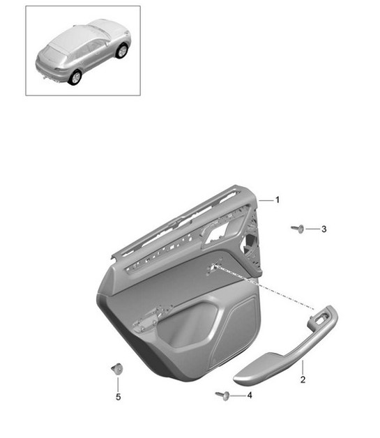 Türverkleidung hinten / Leder / Alcantara (PR:3LS) 95B.1 Macan 2014-18