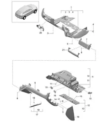 Glove box and Trim / (drivers side) 95B.1 Macan 2014-18