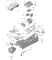 Mittelkonsole 95B.1 Macan 2014-18
