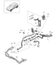 Heizung / mit: Standheizung / für Modelle mit Dieselmotor (Modell: V6 TDI PR:D43,DD7, D51,D1V) 95B.1 Macan 3.0L V6 TDI 2014-18