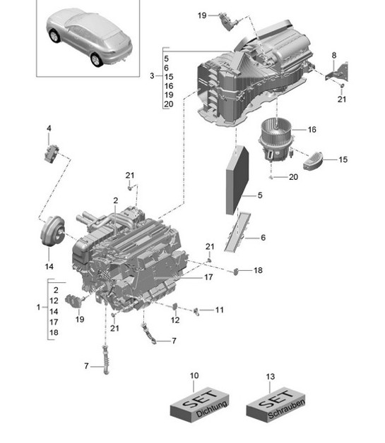 Klimaanlage 95B.1 Macan 2014-18
