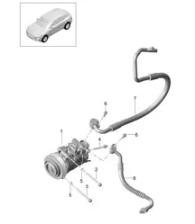 Kompressor / Klimaanlage R134A (PR:KK1) 95B.1 Macan 2014-18