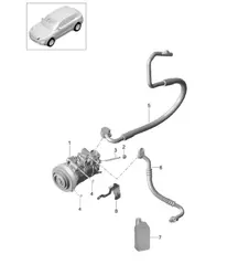 Compressor / Air conditioning R1234YF (PR:KK3) 95B.1 Macan 2014-18