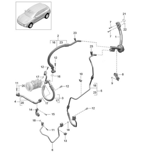 Diagram 813-072 Porsche Macan GTS Petrol 3.0L V6 360Bhp Body