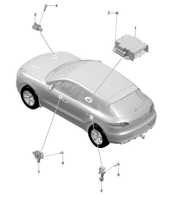 Diagram 901-005 Porsche Cayenne Turbo S 4.5L 2006>> Electrical equipment