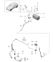 Batteria/Set cavi 95B.1 Macan 2014-18