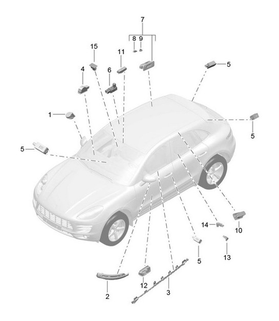 Diagram 903-004 Porsche 卡宴 V6 3.0L 汽油 340Hp 