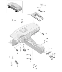 Interruttore/Pannello di controllo/Aria condizionata 95B.1 Macan 2014-18