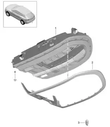 Console / Tetto / vedere manuale di officina 95B.1 Macan 2014-18