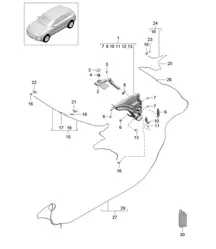 Système lave-glace 95B.1 Macan 2014-18