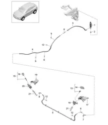Système lave-phares (PR:8X0,8X1) 95B.1 Macan 2014-18
