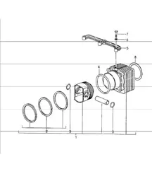 Zylinder mit Kolben 964 1989-94