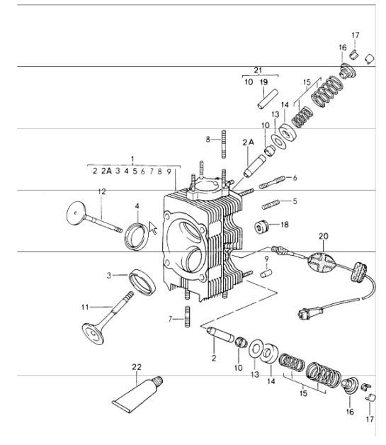 Diagram 103-00 Porsche 991 (911) MK1 2012-2016 Motor