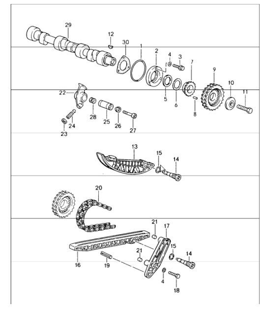 Diagram 103-10 Porsche 991 (911) MK2 2016-2019 Engine