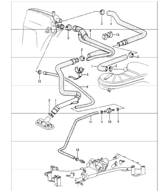 Diagram 104-03 Porsche Cayenne S V8 4.8L Petrol 400HP Engine