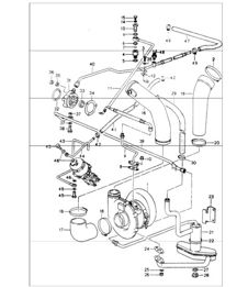 turbocharging oil supply for turbocharger 964 TURBO M30.69 and M64.50 1991-94 turbocharging oil supply for turbocharger 964 TURBO M30.69 and M64.50 1991-94