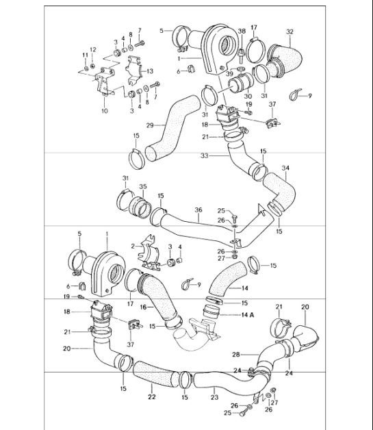 Diagram 108-15 Porsche 996 GT3 RS 2003-04 Engine