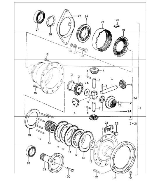 Diagram 305-00 Porsche Cayenne S V6 3.0L Hybrid 380HP Transmission