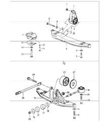 transmission suspension 964 1989-94 transmission suspension 964 1989-94