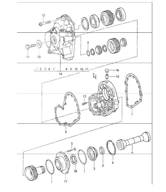 Diagram 320-01 Porsche Boxster 981 2.7L 2012-16 Transmission