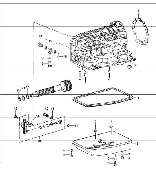 Diagram 320-02 Porsche Cayenne 9PA (955) 2003-2006 Transmission
