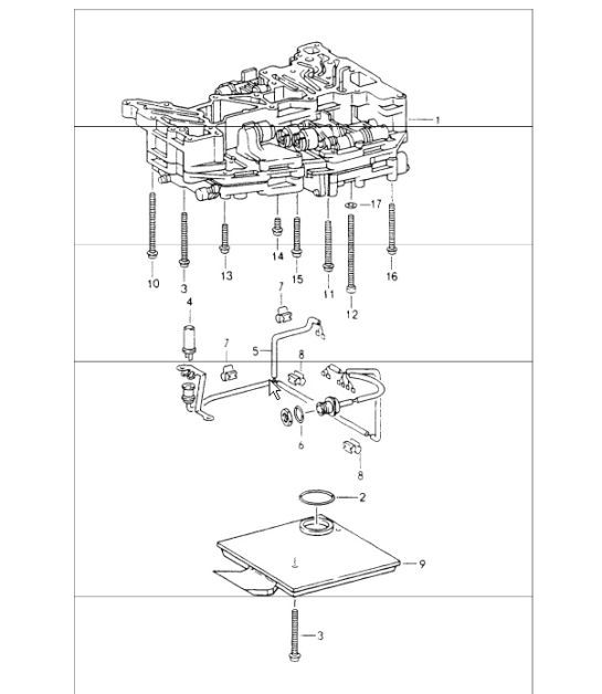 Diagram 340-01 Porsche Cayenne 3.6L 2007>> Transmission