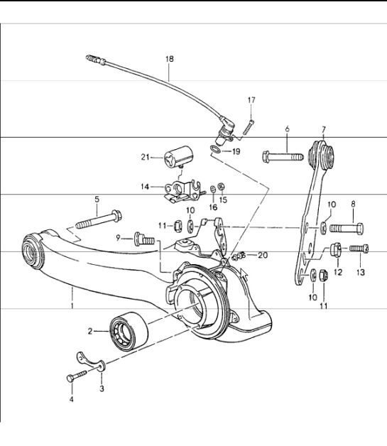 Diagram 501-00 Porsche 991 (911) MK1 2012-2016 Rear Axle