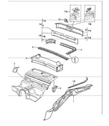 frame rear 964 1989-94 frame rear 964 1989-94