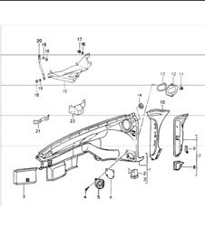 interior panelling front 964 1989-94 interior panelling front 964 1989-94