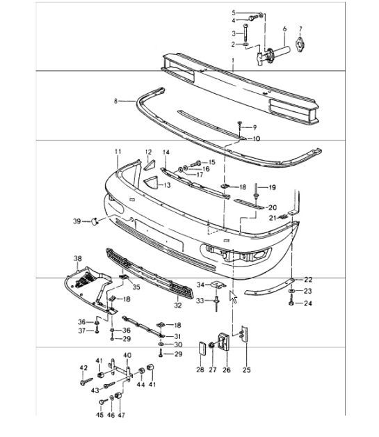 Diagram 802-00 Porsche 996 (911) (1997-2005) Body