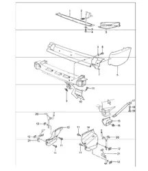 heat protection for bumper rear 964 1989-94