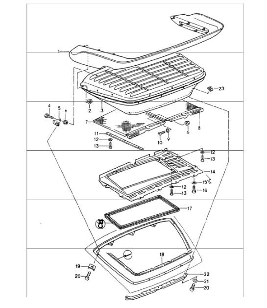 Diagram 803-20 Porsche 996 C4S 3.6L 09/01-2005 Body