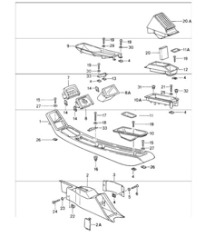 centre console 964 1989-94 centre console 964 1989-94