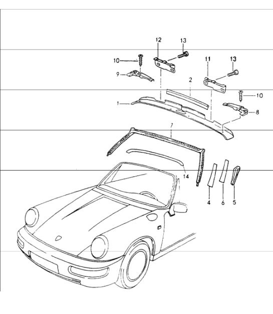 Diagram 811-06 Porsche Boxster 986/987/981 (1997-2016) Body