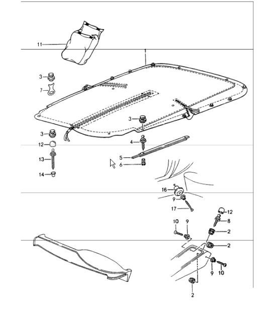 Diagram 811-40 Porsche 996 TURBO 2000-05 Body