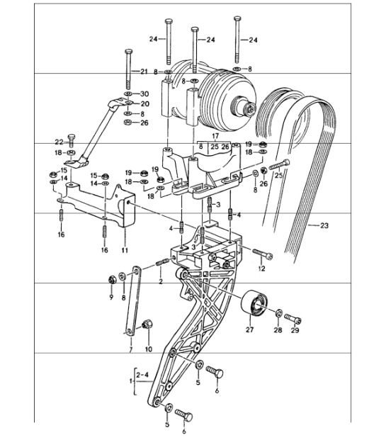 Diagram 813-22 Porsche 964 (911) (1989-1994) Body
