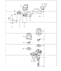 engine electrics 1 for 964 CARRERA 2/4 M64.01/02 and CARRERA RS M64.03 1989-94