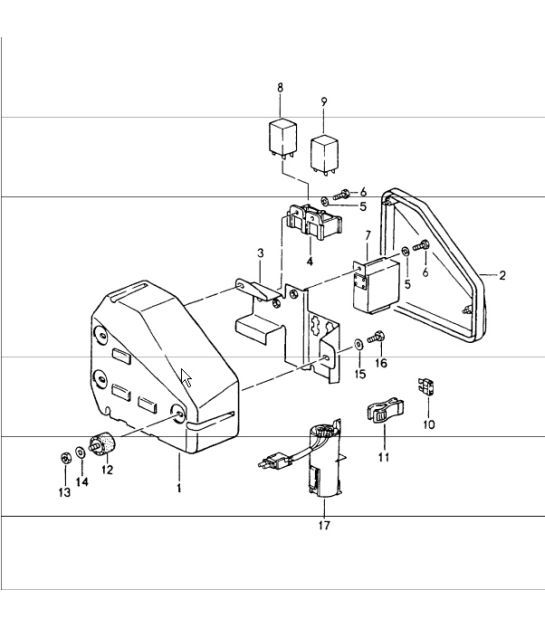 Diagram 901-05 Porsche Cayenne 9PA1 (957) 2007-2010 Electrical equipment