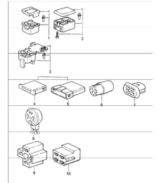 connector housing 4-pole 964 1989-94 connector housing 4-pole 964 1989-94