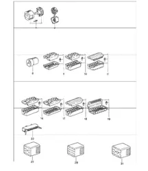 connector housing 10-pole until 22-pole 964 1989-94